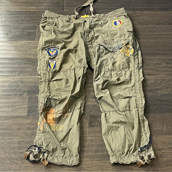 Polo Ralph Lauren Other - Polo Ralph Lauren Combat Cargo Pants Patches Paratrooper green Mens Size 40x32